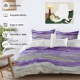 thumbnail image 4 of Purple Coastal Bedding 3 Piece Duvet Cover Set Queen Size, Summer Beach Nautical Abstract Art Soft Microfiber Comforter Cover with Zipper Closure & Pillowcases, Wrinkle & FadeResistant Quilt Cover, 4 of 9