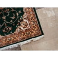 thumbnail image 6 of Ahmedani Linen Exclusive Dark Green Floral Medallion Adult Home Decor Floor Area Rug Hand Knotted Wool Silk Indoor Carpet (5 x 3)', 6 of 9