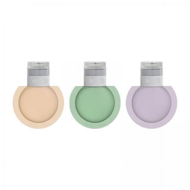 4x3x Botellas De Viaje Para Artículos De Tocador Portátiles Para Champú Acondicionador Encimera 90ml