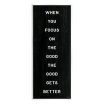 Stupell Industries Focus on Good Motivational Inspirational Painting Unframed Art Print Wall Art, 7 x 17