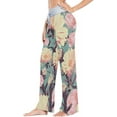 thumbnail image 2 of GZHJMY Women's Pajama Pants Garden Flowers Comfy Stretch Sleepwear Essentials womens Lightweight Lounge Terry Pajama Pant, X-Large, 2 of 7
