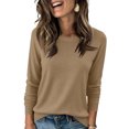 thumbnail image 1 of Long Sleeve Sweaters for Women Oversized Knitwear Crewneck Pullover S, 1 of 5