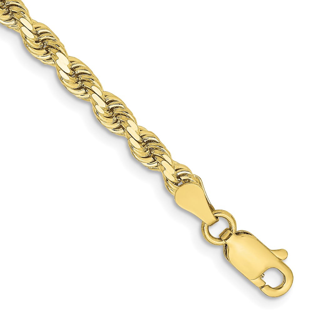 10k Yellow Gold 1.3mm Franco Chain Bracelet Size 7inch for Men Women 