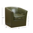 thumbnail image 2 of Souta Faux Leather Swivel Club Chair, Tea Green, 2 of 5