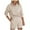 Beige, variant on biudgviw Womens Workout Sets Comfy Half Buttons Lapel Oversized Sweatshirt Baggy Short Sweatpants Sports Outfits