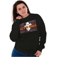 thumbnail image 3 of Halloween Let's Go Ghouls Ghost Women Crewneck Sweatshirt Brisco Brands S, 3 of 6