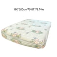 thumbnail image 3 of Cool Silk Mattress Cover Bed Sheet Cute Rabbits Print Breathable Ice Silk Bedding For Summer Washable Air Conditioner Bed Cover, 3 of 7