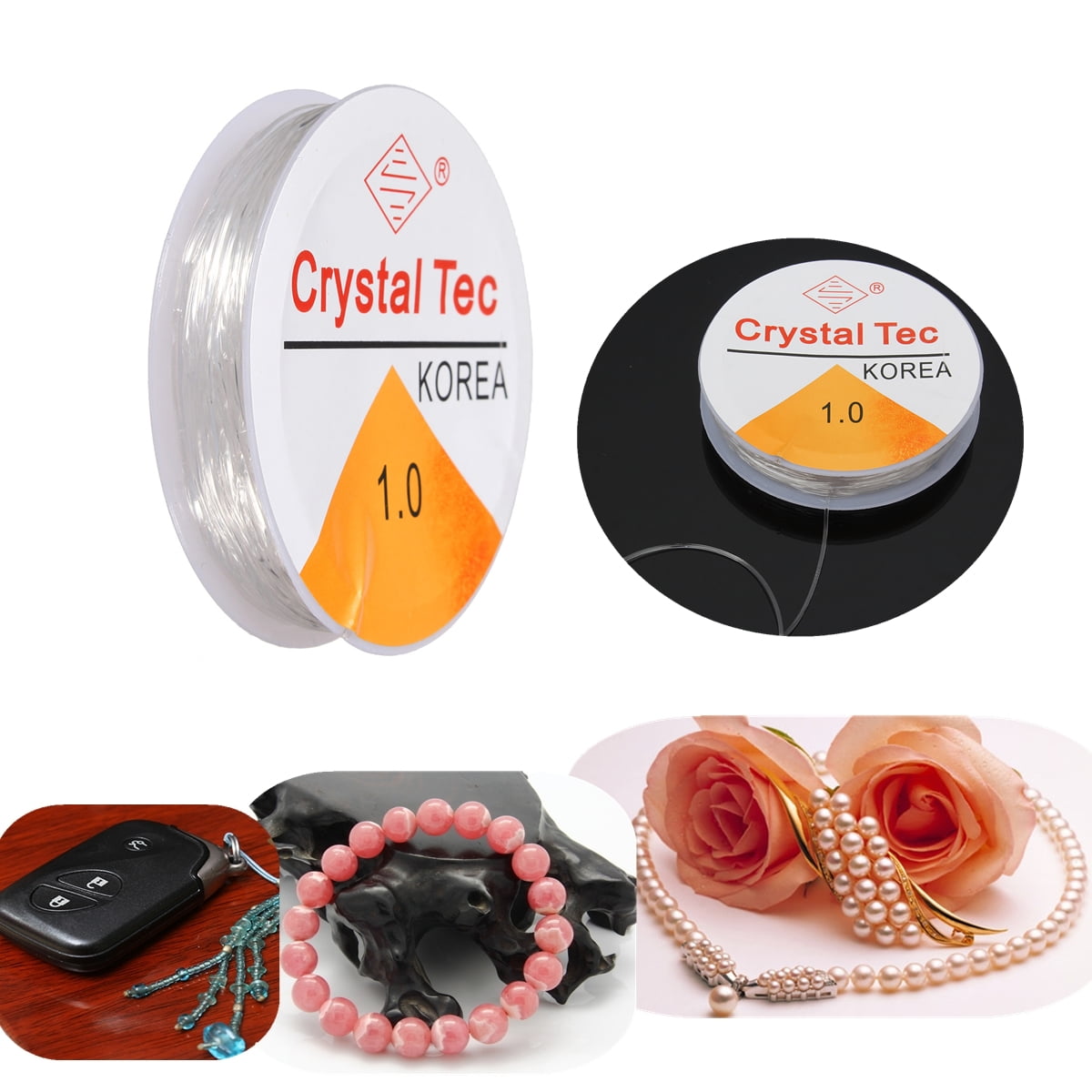 0.41.0mm Crystal Tec Clear Beading Elastic Stretch Wire String