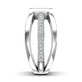 thumbnail image 2 of Eterna Jewel Criss Cross Anniversary Ring - 1.8 Ct Emerald Cut Lab Created Diamond - 14K White Gold Plated Engagement Ring for Her - Wedding Ring for Women's - Stunning Jewelry Gift for Wife, 2 of 3