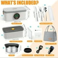 thumbnail image 6 of Electric Lunch Box - Rechargeable Heating Lunch Box, Self-Heating Lunch Box with Utensils and Insulated Lunch Box Bag, Work, Travel, Office Food Heater, Includes Tableware and Insulated Bag, 6 of 9