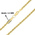 thumbnail image 2 of SZUL Women's 14K Yellow Gold Filled 3.3MM Rope Chain Bracelet with Lobster Clasp, 2 of 5