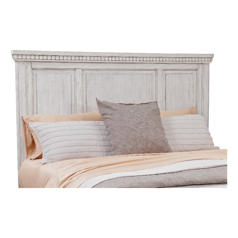 American Woodcrafters Salter Path Wood King Panel Headboard in Oyster