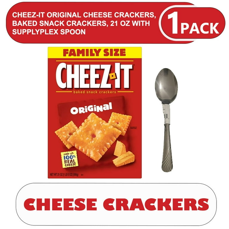 Cheez-It Original Cheese Crackers, Baked Snack Crackers, 21
