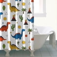 thumbnail image 4 of White Desert Elements Dinosaurs Pattern Shower Curtain 84"x72" ,Bathroom Decorative Shower Curtains Set with 12 Hooks,Modern Waterproof Washable Shower Curtain, 4 of 6