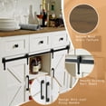 thumbnail image 4 of Merluxy TV Stands for Living Room with Sliding Barn Doors for Televisions up to 65+ Inch, Rustic White, 4 of 7