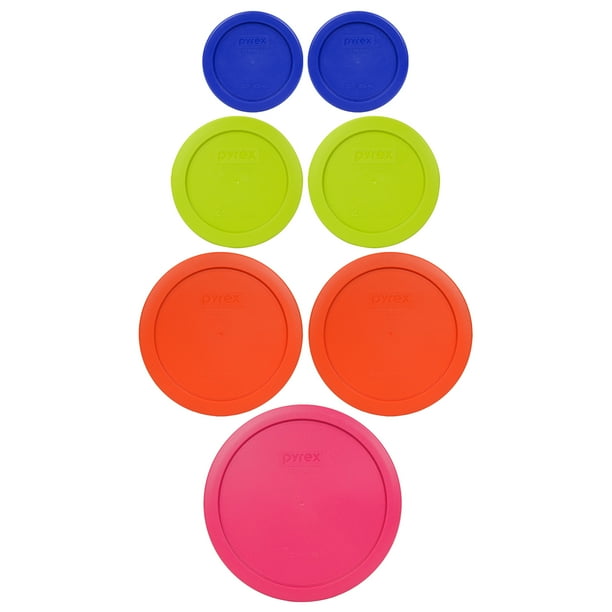 Pyrex Replacement Lids (2) 7202PC Cobalt Blue 1 Cup & (2) 7200PC