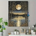 thumbnail image 4 of Night Lake Full Moon Canvas Wall Art，Perfect for Bedroom，Living Room，Bathroom，Office，and Hotel Decoration., 4 of 8