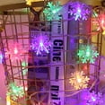 thumbnail image 3 of Luces navideñas, cadena de luces de copo de nieve con pilas de 20 pies, 40 LED para dormitorio de jardín, 3 of 5