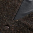 thumbnail image 4 of GFDYREE Men's Slim Fit Herringbone Tweed Suits Vest Premium Wool Blend Waistcoat, 4 of 7