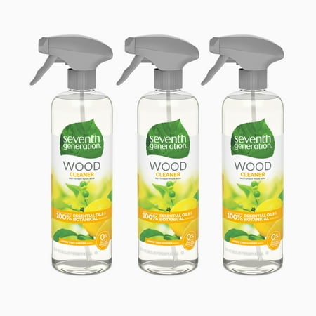 (3 pack) Seventh generation wood cleaner, lemon garden scent, 3 x 23 oz