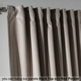 thumbnail image 4 of 3S Brother's Solid Luxury Matte Velvet Soft Curtains Set of 2 Panels Hanging Back Tap & Rod Pocket Home Décor Bedroom Kitchen Office Windows Room Darkering ( Tan-52"x95"), 4 of 6