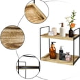 thumbnail image 4 of Cipaher Storage Shelf Organizer for Kitchen Bathroom Bedroom 2 Tiers Countertop Wood Storage Shelf, 4 of 5
