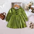 thumbnail image 4 of CHEEREAM Toddler Baby Girls Velvet Tutu Dress Long Sleeve Princess Christmas Birthday Party Wedding Dresses Fall Winter Clothes for 9 Months-4 Years, 4 of 4