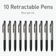 thumbnail image 3 of WWS-Gel Pens, GR-T Retractable, 10-Pack, Blue Ink, 0.7mm Fine Point, Smooth Writing for Journaling, Note-Taking & Office Use, Quick-Dry No-Smudge Ink, Ergonomic Matte Grip, 3 of 4