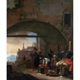 thumbnail image 2 of Thomas Wijck 20x23 Black Ornate Framed Double Matted Museum Art Print Titled: View of a Levantine Port (1640 - 1677), 2 of 5