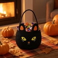 thumbnail image 7 of Sahpxhe Halloween Baskets Cute Cat Cotton Rope Woven Candy Basket,Handheld Storage Bucket Gift Basket for Trick or Treat,Halloween Party,6.69x5.11in Yellow, 7 of 7