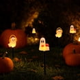 thumbnail image 2 of 6 Styles Halloween Solar Ground Stake Lights Pumpkin Ghost Mummy Maple Leaf Waterproof LED Outdoor Garden Lamps Auto On/Off 2 Lighting Modes On/Flashing for Yard Party Decor, 2 of 7