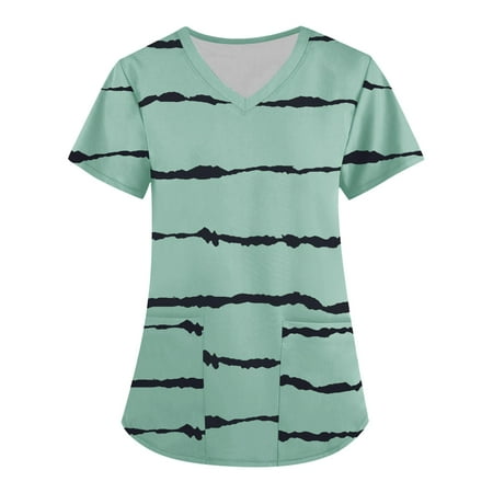 

CHMORA Women s Scrub Tops Nursing Scrubs(Mint Green 3XL)