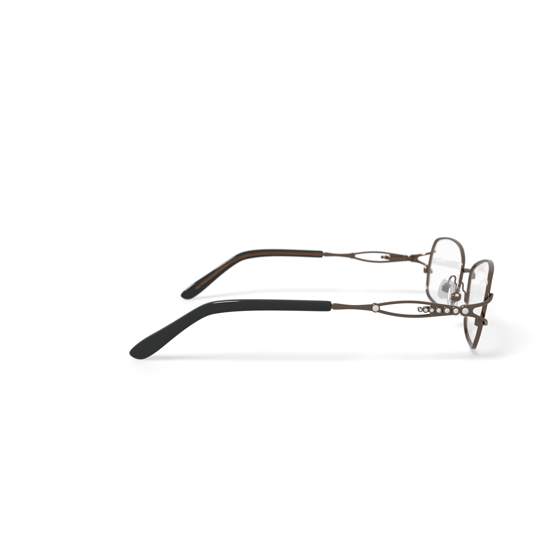 Madison Avenue Women's MAL108 Rectangular Prescription Eyeglasses with Case, Brown