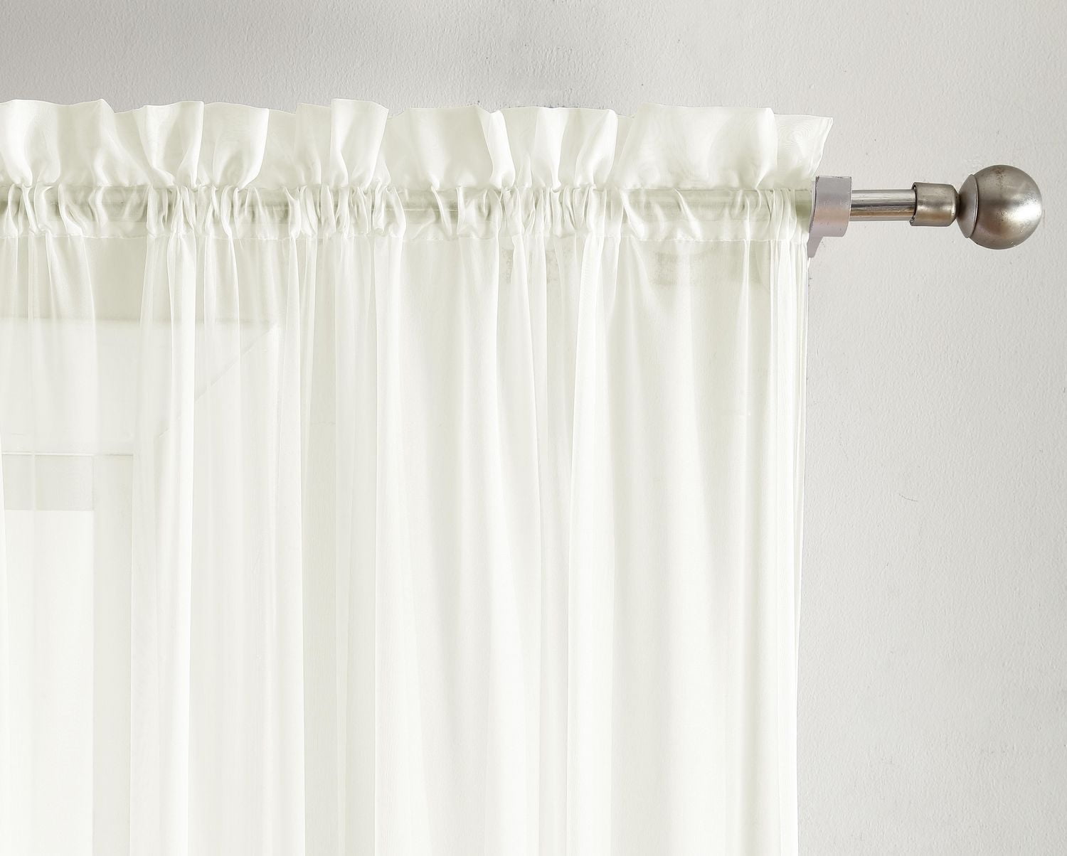 Sheer Window Panel Curtain- 2 Pack
