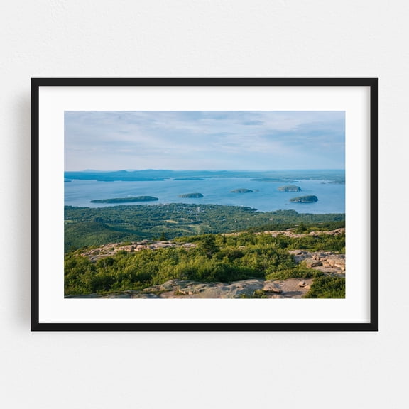 Cadillac Mountain Views 01 - Maine Photography Black Framed Wall Art Print 12 x 18 inches