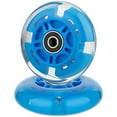 thumbnail image 2 of AOWISH 2-Pack Light Up Scooter Rear Wheels 80mm Flash Flashing Inline Skates Replacement Wheel with Bearings ABEC 9 for Adjustable 3-Wheel Kick Scooters (Blue), 2 of 4