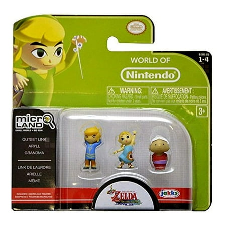 Micro Jet Series - Outset Link, Aryll & Grandma Mini Figure 3-Pack Micro Land Series 4