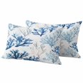 thumbnail image 6 of Blue Coral Coastal Outdoor Pillow Covers 20x12 Inch Lumbar Pillow Covers Set of 2 Waterproof Decorative Throw Pillow Cases Summer Watercolor Ocean Cushion Covers for Patio Furniture Garden Couch Sofa, 6 of 8