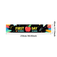 thumbnail image 3 of Colorful Backdrop Banner with Apple and School Elements for First Day of School Party Supplies Photography Props Decorations School Events Classroom Decor Back to School Celebrations, 3 of 4