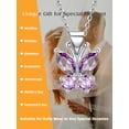 thumbnail image 5 of Bestyle Cute Butterfly Birthstone Necklace for Women, June Pendant Necklace Choker Jewelry Gifts for Mother's Day Birthday Graduation, 5 of 7