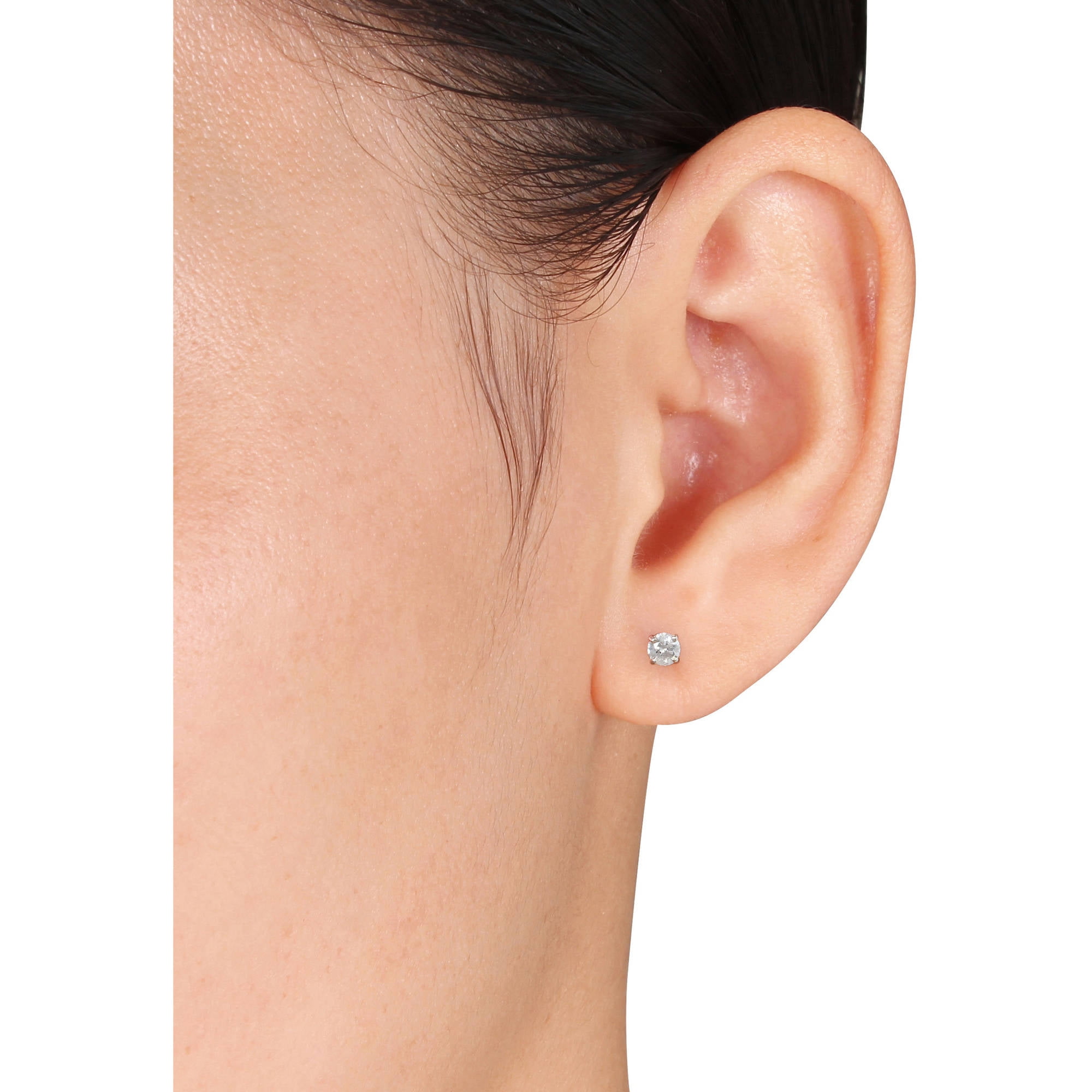 Fresh 3 Ctw Diamond Studs Jewellry S Website 1 3 Carat Diamond Stud Earrings In 14k White