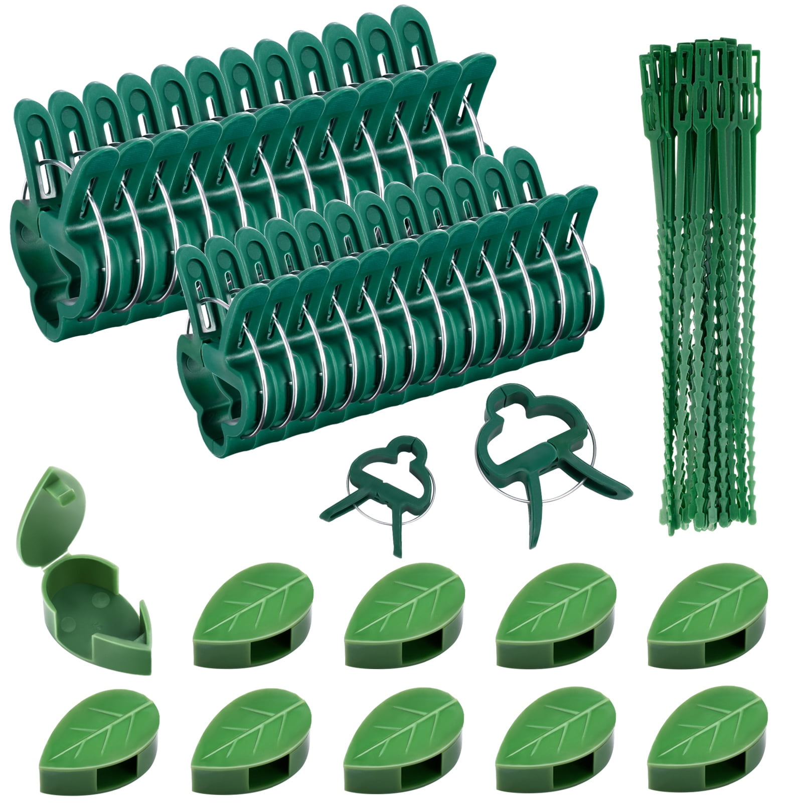 Knowbie Set of 60 Plant Climbing Wall Fixture Clips, SelfAdhesive