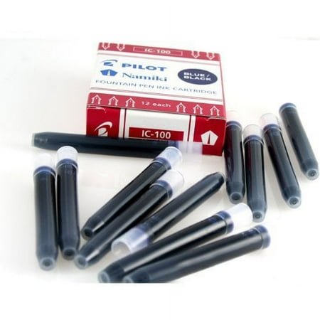12 PACK: Namiki IC100 Fountain Pen Ink Cartridge Blue/Black 12 per Pack (69102)