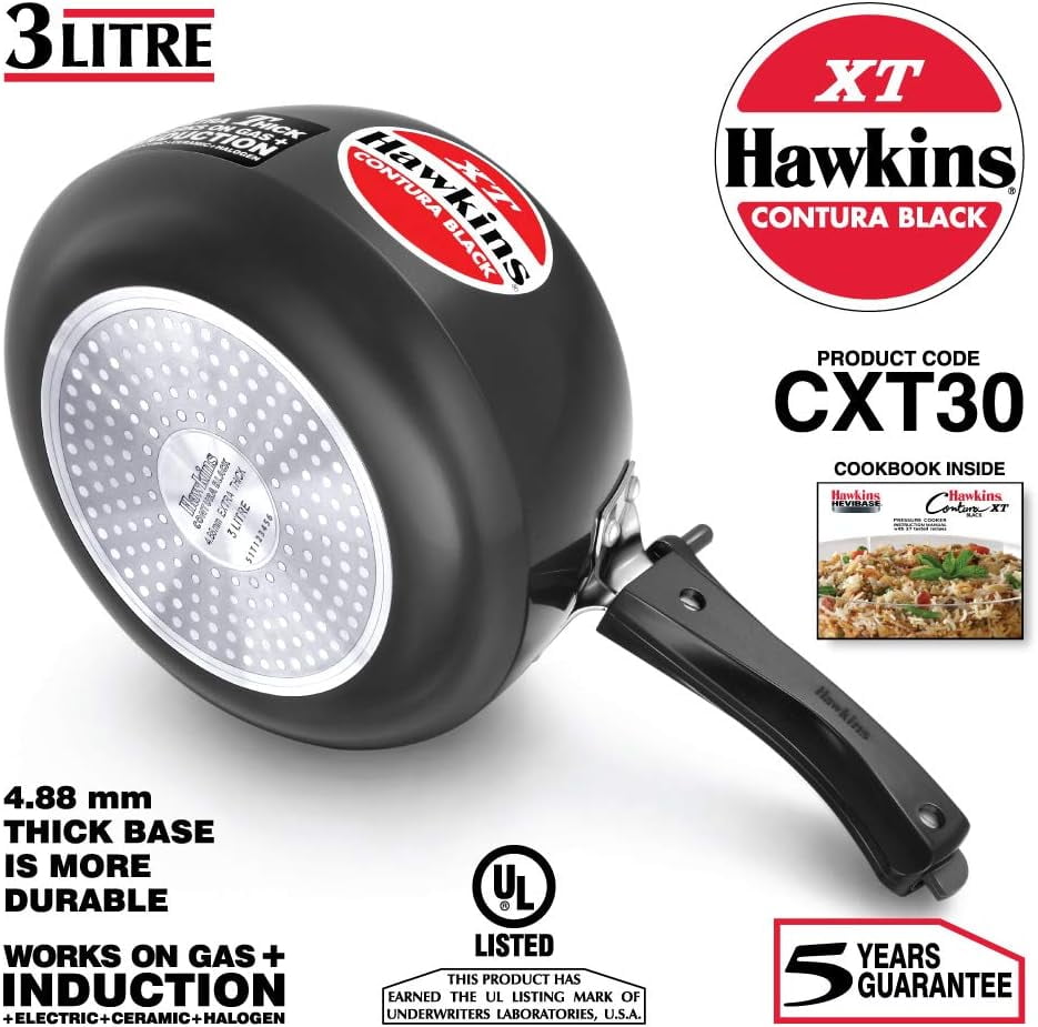 Hawkins Contura Black XT Hard Anodized Induction Compatible Extra Thick Base Pressure Cooker 3 Liter Walmart