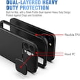 thumbnail image 4 of Phone Case for iPhone 11 Pro Case,Hard PC Back & Soft Bumper Hybrid Case with [Slide Camera Lens Protection] Anti-Scratch Shockproof Protective Case Slim for iPhone 11 Pro (Black, iPhone 15 Pro), 4 of 7