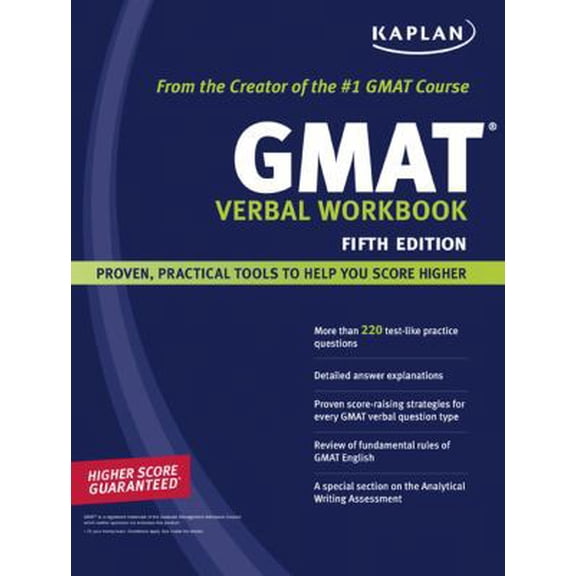 Pre-Owned Kaplan GMAT Verbal Workbook (Paperback) 1419553054 9781419553059