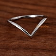 thumbnail image 2 of LD DESIGNS 925 Sterling Silver V Chevron Thumb Ring for Women – High Polished Stackable Wishbone Ring, Minimalist Fashion Engagement Band, 2 of 5