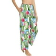 thumbnail image 2 of Daiia Flowers and Cactus Women's Sleep Pant with Pockets and Drawstring,Pajama Pants-Large, 2 of 9
