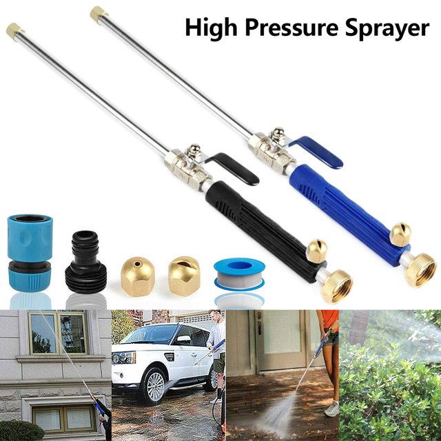 Rociador De Alta Presión Boquilla De Rociado De Agua Varilla De Lavado De Metal Rociador De Riego Portátil Con 2 Boquillas Boquilla De Alimentación De Agua Para Lavado De Césped De Ventana De Jardín D Muyoka Hogar