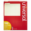 Universal File Folders, 1/3 Cut Assorted, One-Ply Top Tab, Letter, Manila, 100/Box